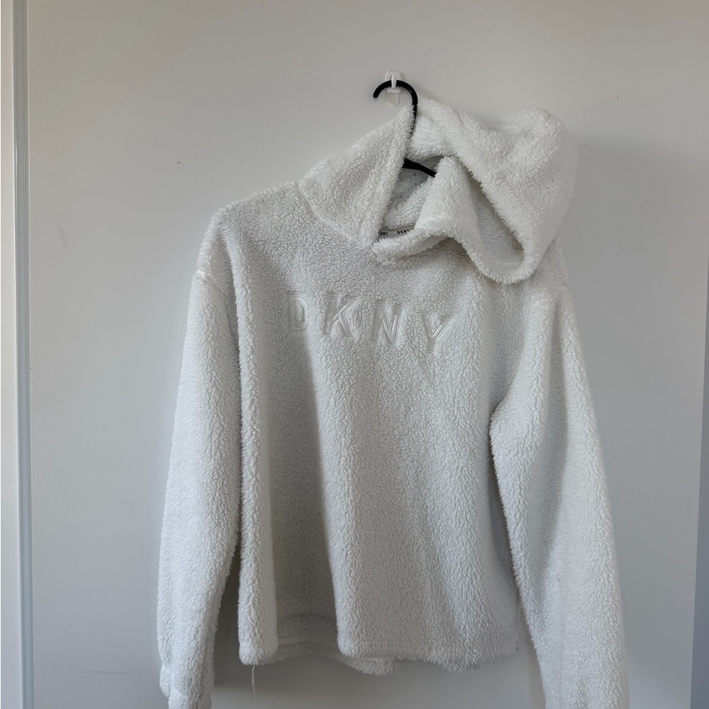 DKNY Women's Cozy White Cowl Sweater